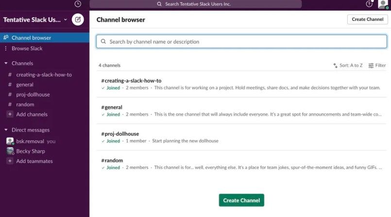 Join Slack channels.