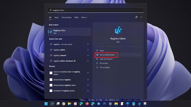 Open registry editor as administrator.