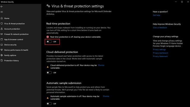 Disable Windows Defender