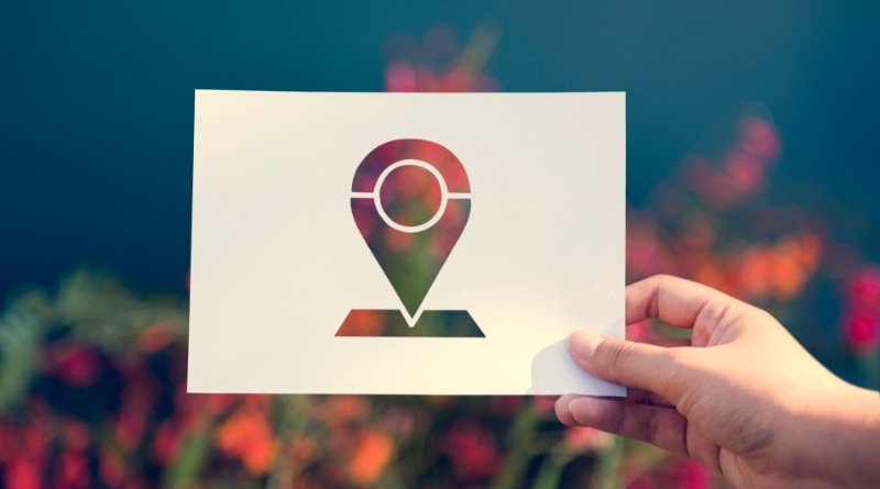 hand holding location