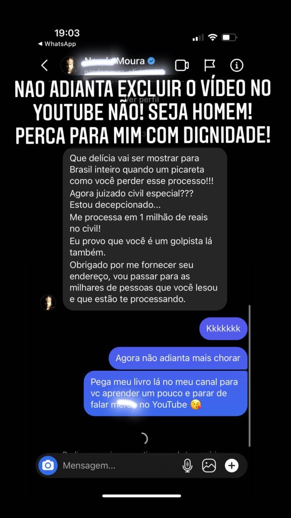 Diego Aguiar sues Nando Moura