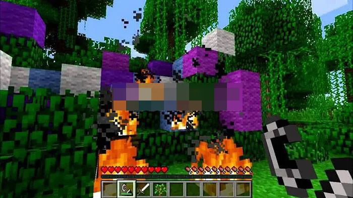 Flint and steel in Minecraft.