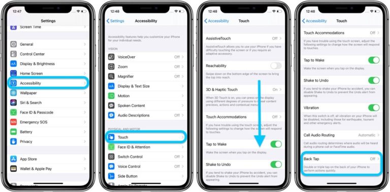 How to activate the dark mode from the back of the iPhone?