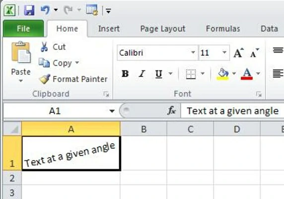 rotate text excel 2