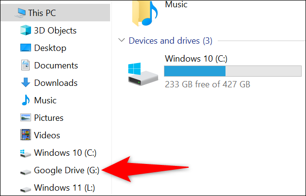 So we can add Google Drive to File Explorer in Windows.