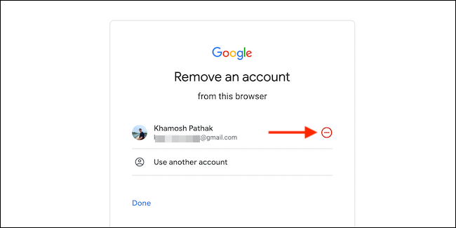 Remove account.
