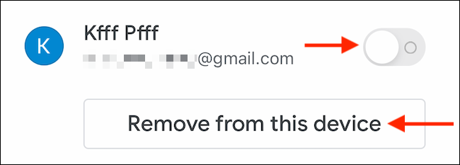 Sign out of Gmail on iPhone.