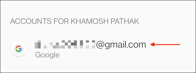 Choose Gmail account.