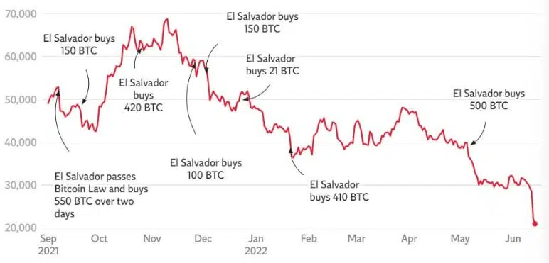 President of El Salvador talks about bitcoin crash