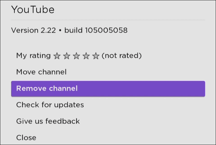 block youtube roku 2