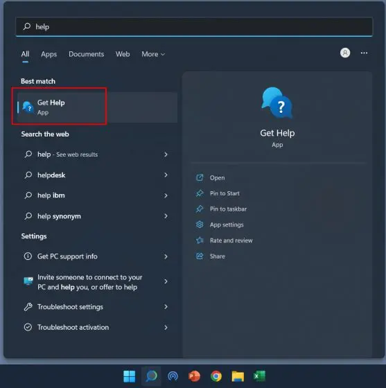 How to get help in Windows 11
