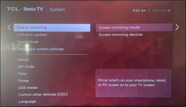 Enable Screen Mirroring.