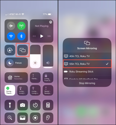 Mirror iPhone Screen to Roku