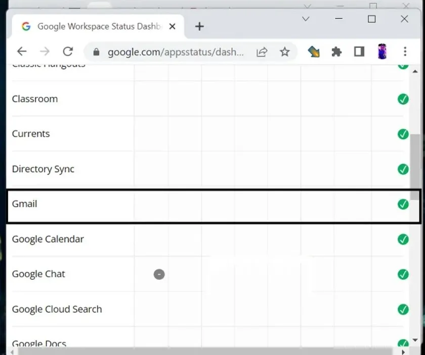 Check Google servers.