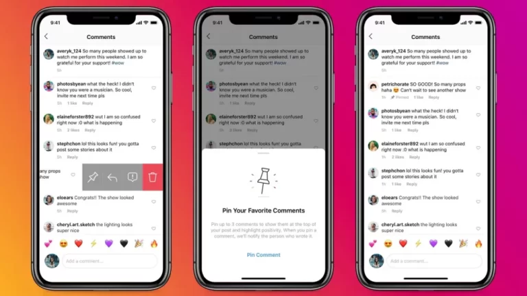 How to pin a comment on Instagram?