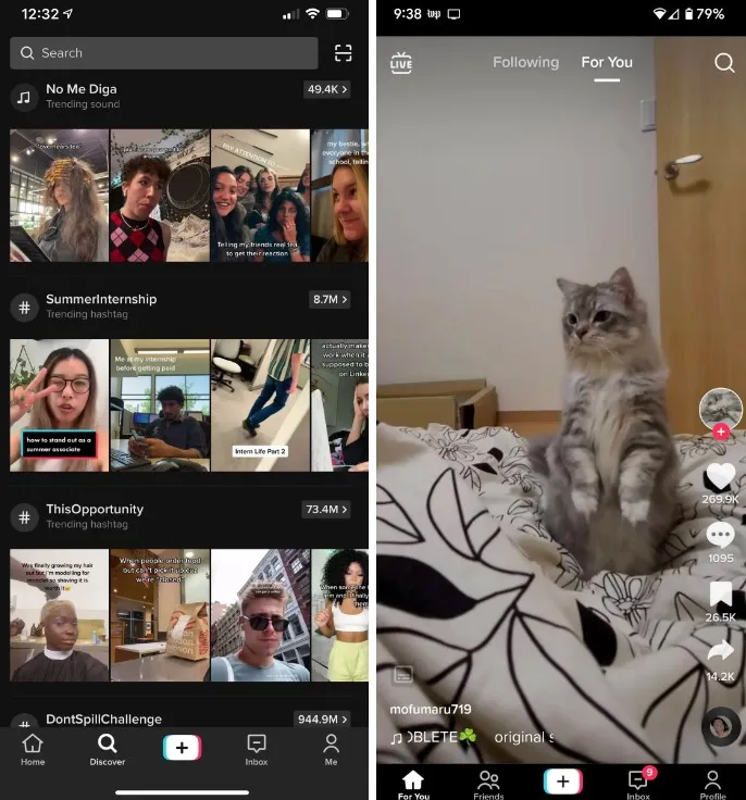 Discover tab.
