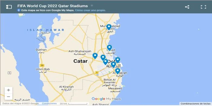 Websites with maps of Qatar