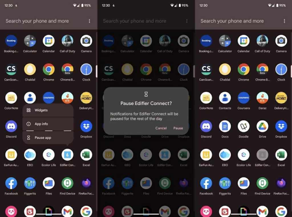 pausing apps android 13 2