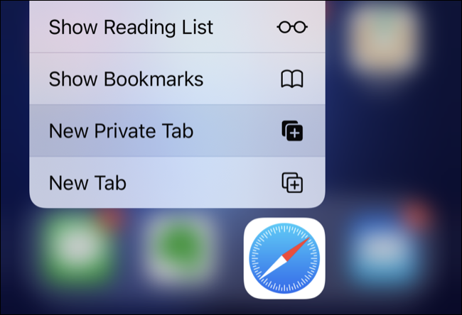 Safari Private Browsing, one of the privacy features on iPhone.