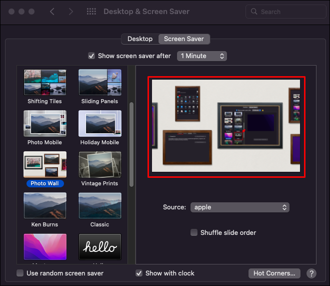Create custom Mac screen saver.