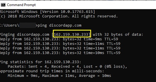 Discord IP address.