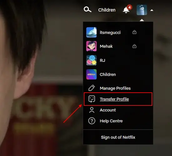 How to transfer your Netflix profile to another account?