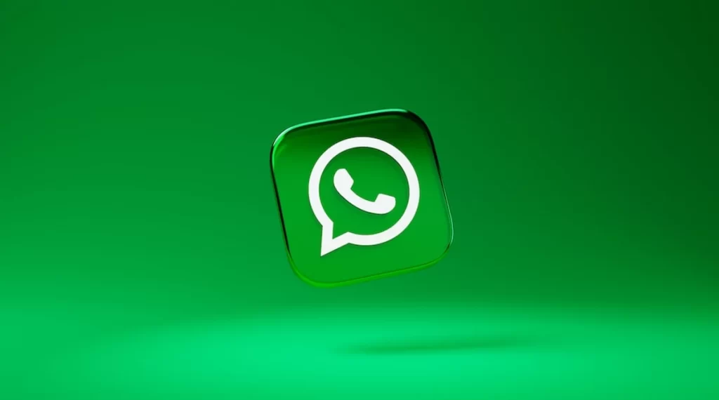 whatsapp on green background