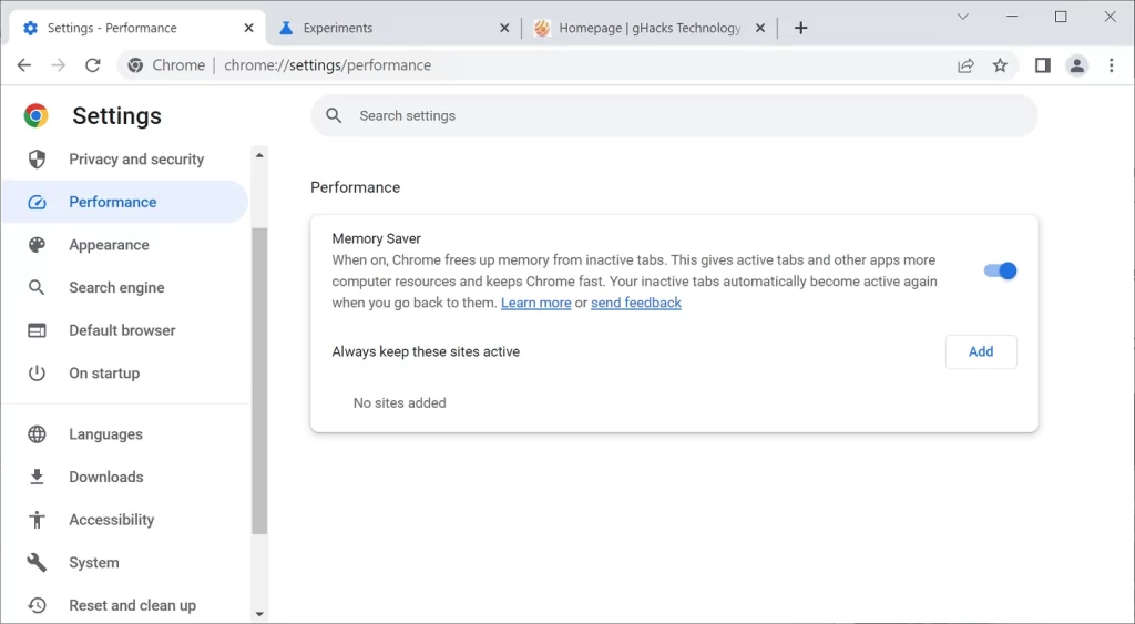 Chrome 2 power saving mode