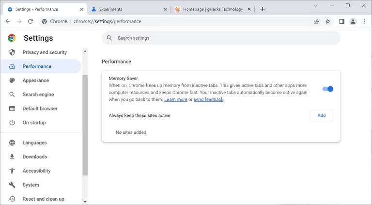 This is Chrome’s energy saving mode