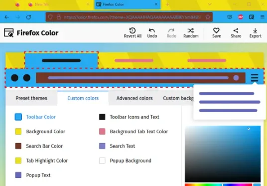 Create Firefox Theme.