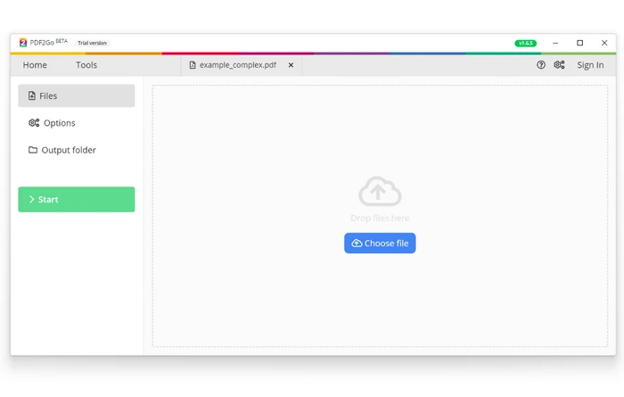 Editing PDF files with PDF2Go