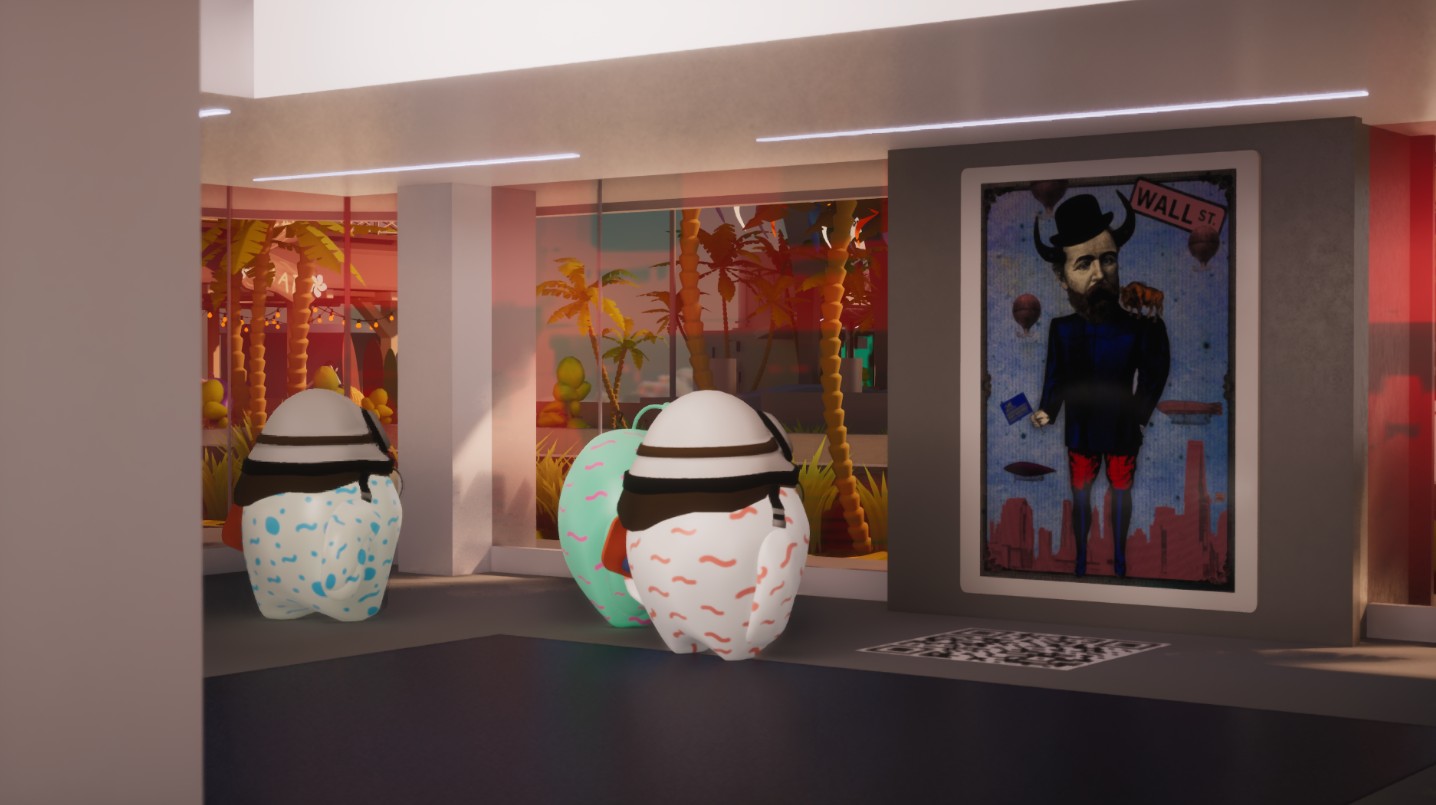 The interior of the PeoPay gallery in the Metaverse Source: Media.pekao.com.pl
