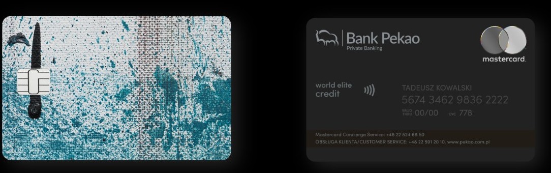 One of 440 credit cards from the UNIQUE collection Source: Media.pekao.com.pl
