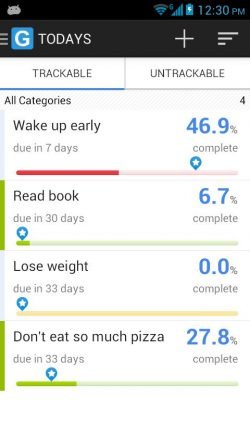 GoalTracker an app to track goals