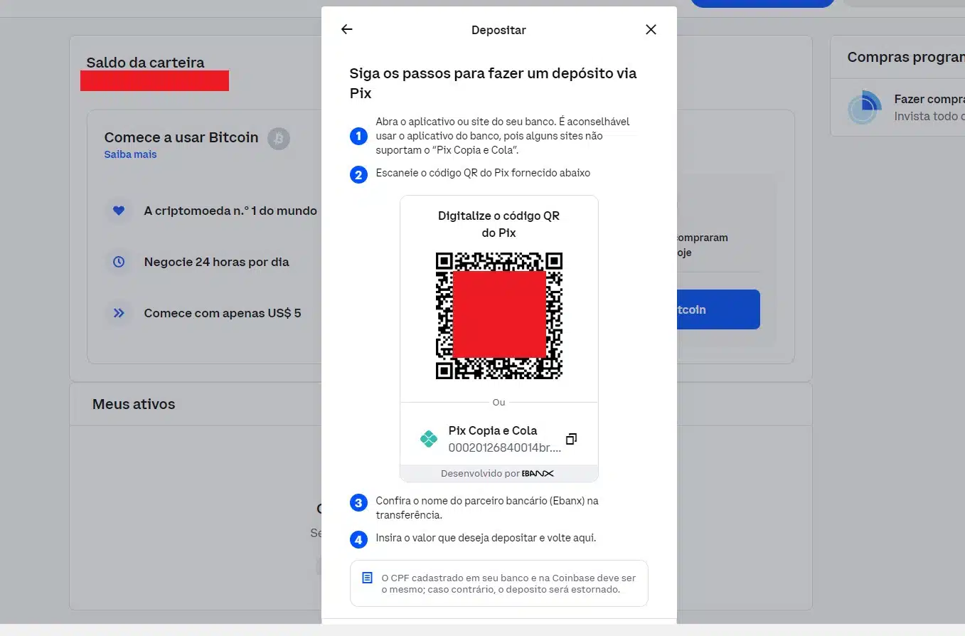 Ebanx is processing PIX for Coinbase